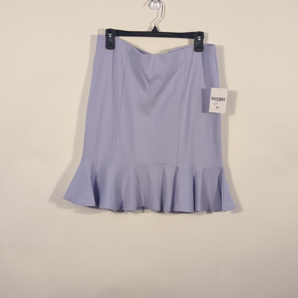 Lavender Ruffle Hem Skirt Plus Size | Lilac Flowy A-Line New With Tags Size 2XL